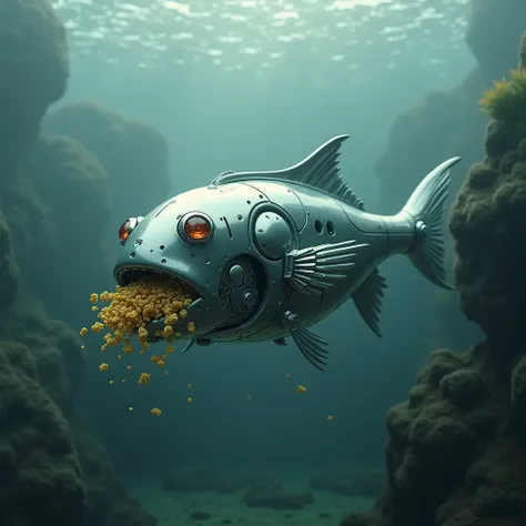 Robot fish has microplastics for lunch
