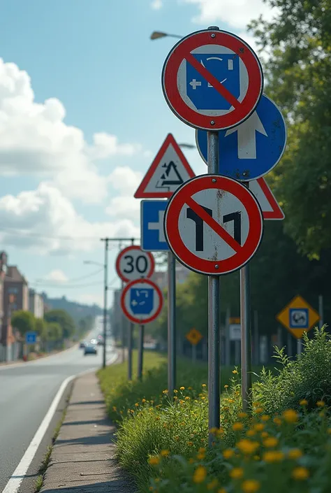 A PICTURE OF ROAD SIGNS REAL PHOTO

