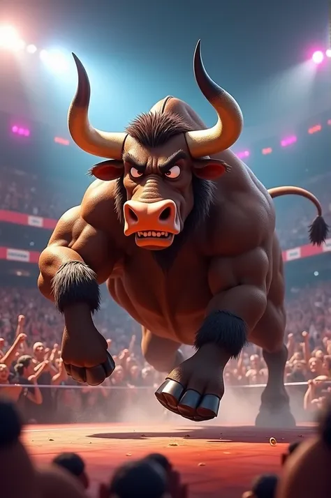 Angry bull wwf fighting 3d images Disney inspired 