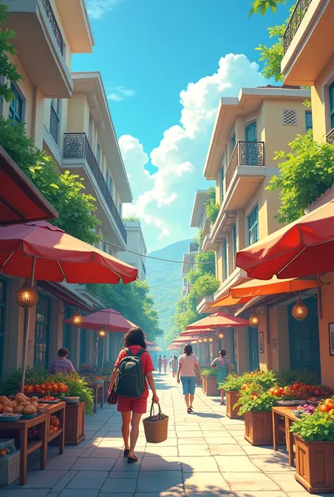 Create animated images on text Imagine a vibrant city, a place full of dynamism where life seems to flow effortlessly, like a river that follows its natural course. The streets are bustling with life: Children running and playing in the parks, People walki...