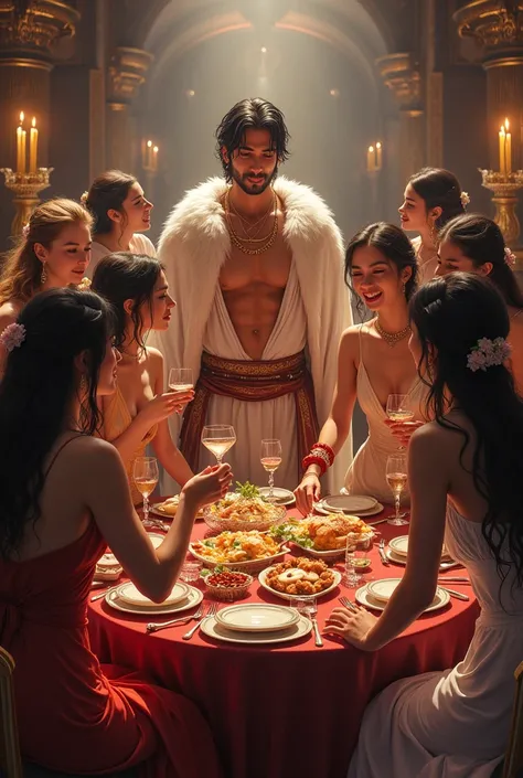 After the battle is won、The protagonist and the women of the harem enjoy a feast。Erotic scenes continue。
Visual effects: A lavish banquet was held、The women surround the protagonist and make seductive gestures.。
Erotic elements: During the celebration、The ...