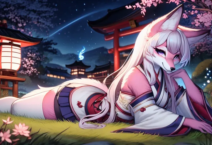 1girl, fox, fox girl, red body, red fur, vixen, kitsune, anthro, furry, female, beautiful, hot, sexy, cute, elegant, mysterious,...