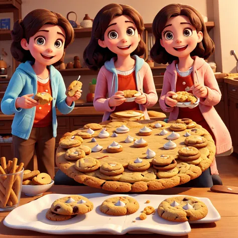 happy people eating cookies