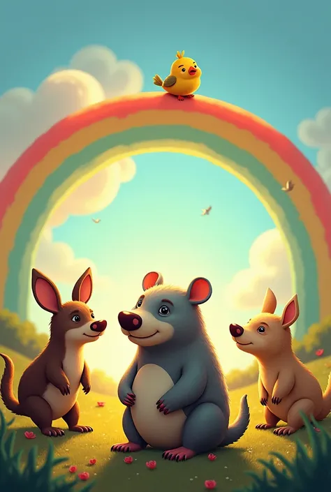 - You, Armadillo, You are very patient. Peace needs patience! Your gray color will also be part of the rainbow.

And so, one by one, All the animals gave their colors. The rainbow shone over Colombia, reminding everyone that, Although they are different, t...