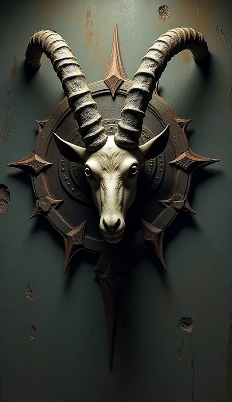 Goat head artefact on wall hd