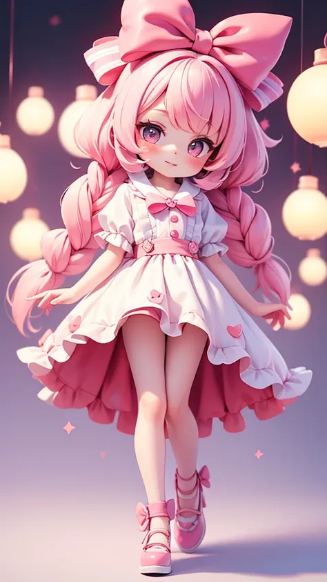 full body sexy woman with a hair clip in her hand, bowknot, bows, belle delphine, pink hair covered with hairpins, wearing pink hair bow, aesthetic cute with flutter, wearing hair bow, peach and goma style, hair jewellery, kawaii hair style, ornamental bow...