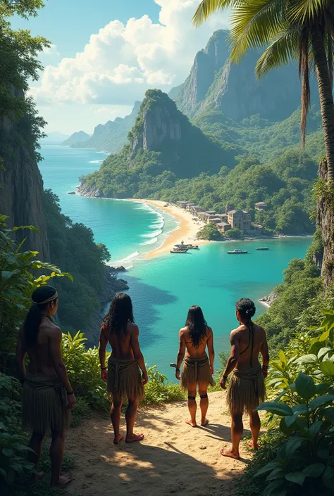 an island filled with primitive people