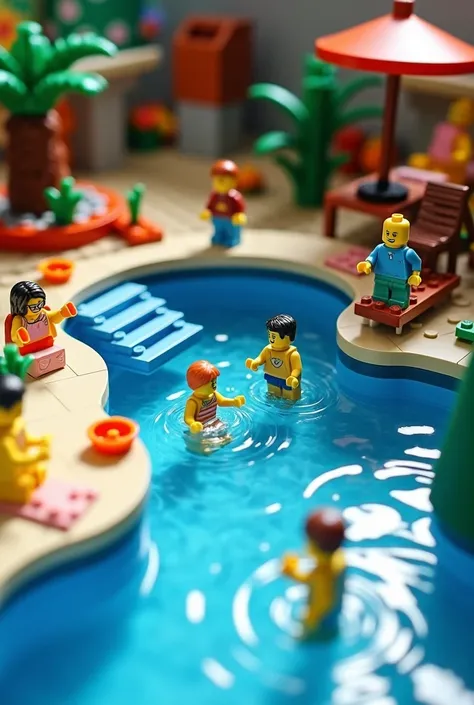  Create me a basic lego pool
