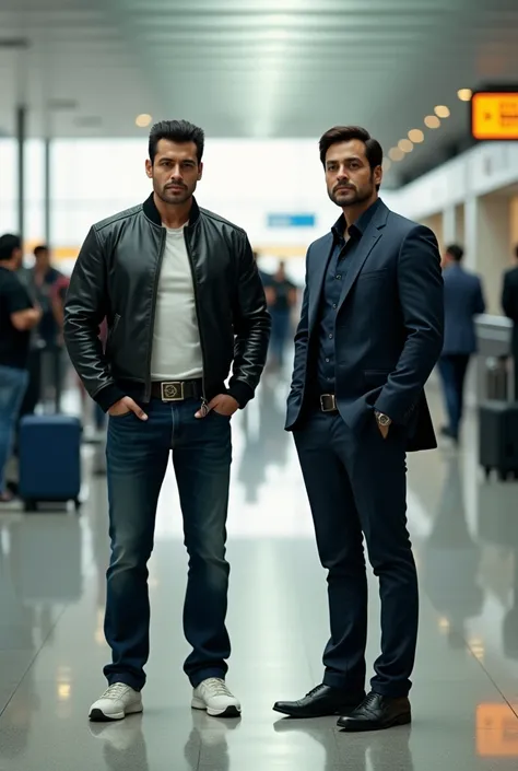 Salman khan and selim khan image in airport 