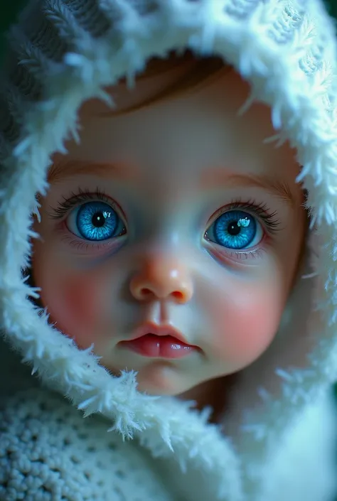 All people are born with blue eyes, the pigments develop later.