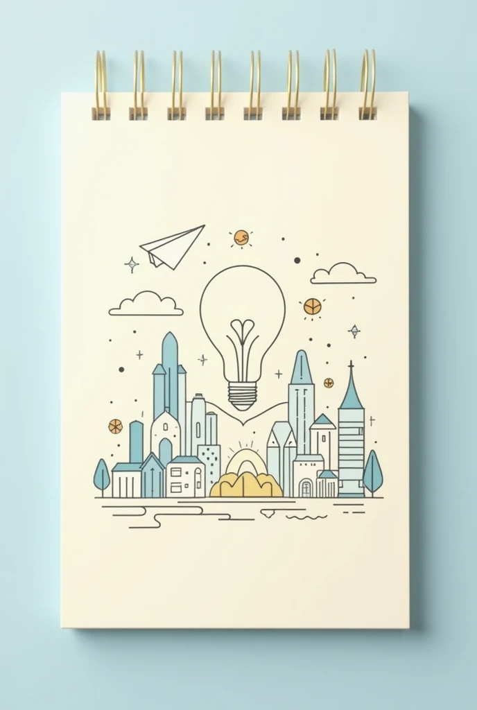 You are an expert in graphic design and branding and you must generate an image that will be printed on a notebook for the vcp ecolighting brand, which is a brand in which we offer energy efficiency solutions., through quality components with high brand su...