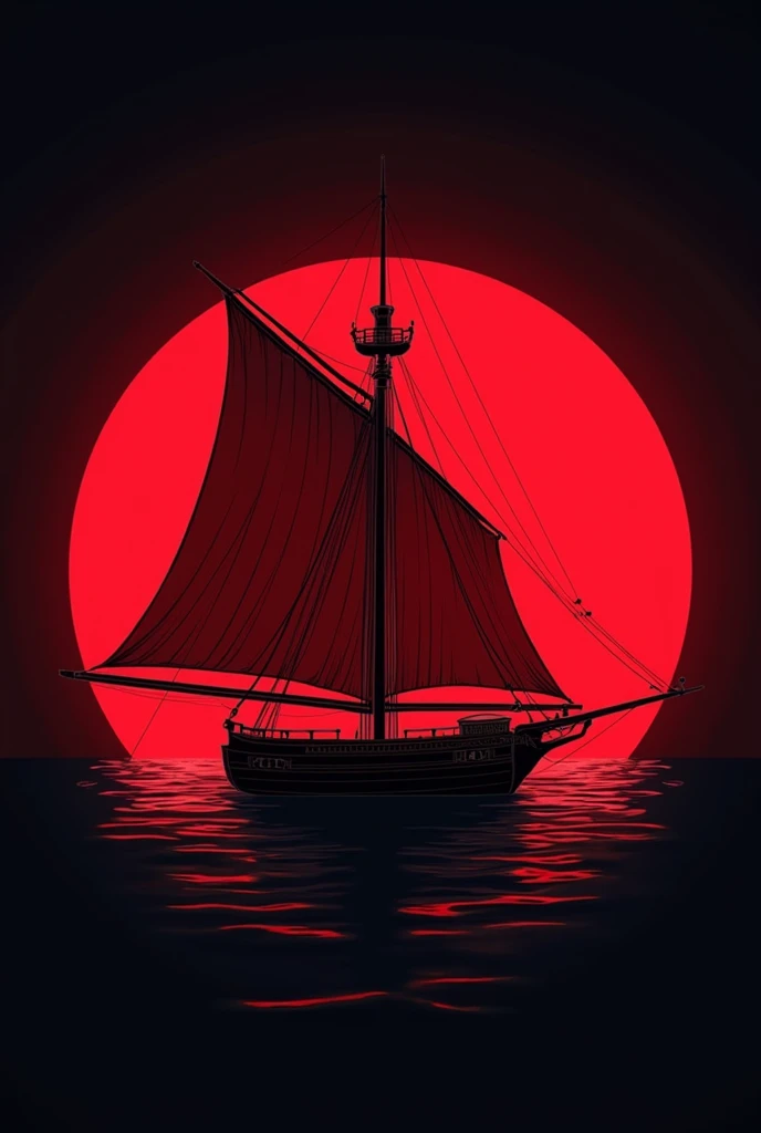 (Anime logo) red sail in a circle