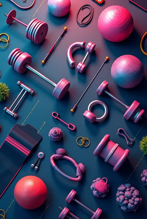 Gym instruments wallpaper 