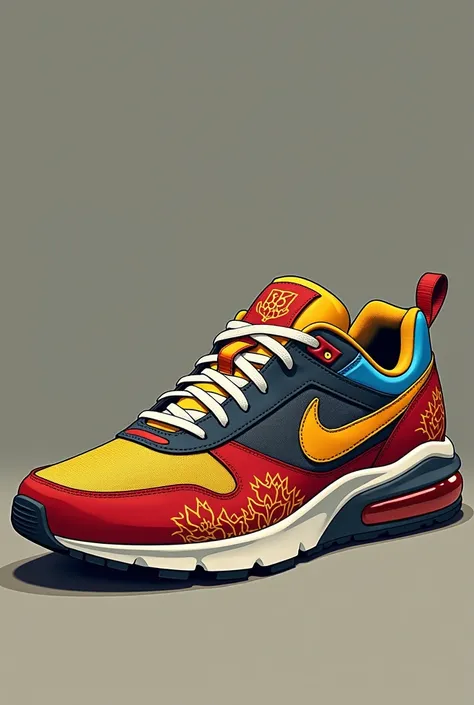 A casual sneaker inspired by Goddess Durga, using its main colors, in partnership with nike.