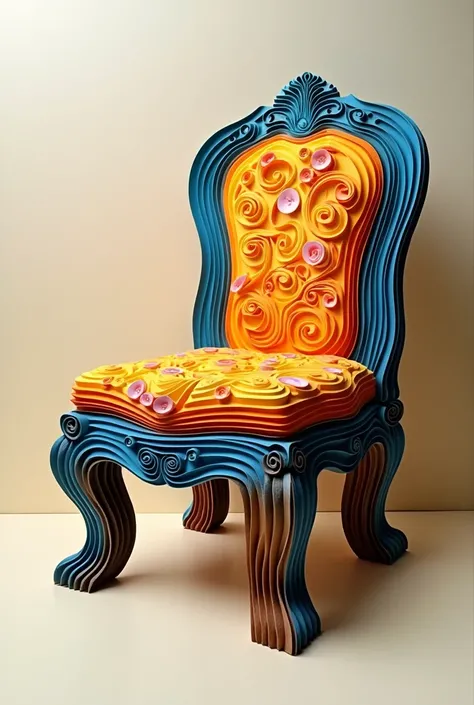 Make 2D Van Gogh Chair from Paper Art