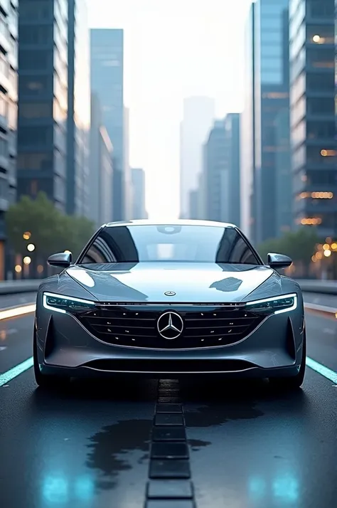 Ai enhanced mercedes benz electric car 