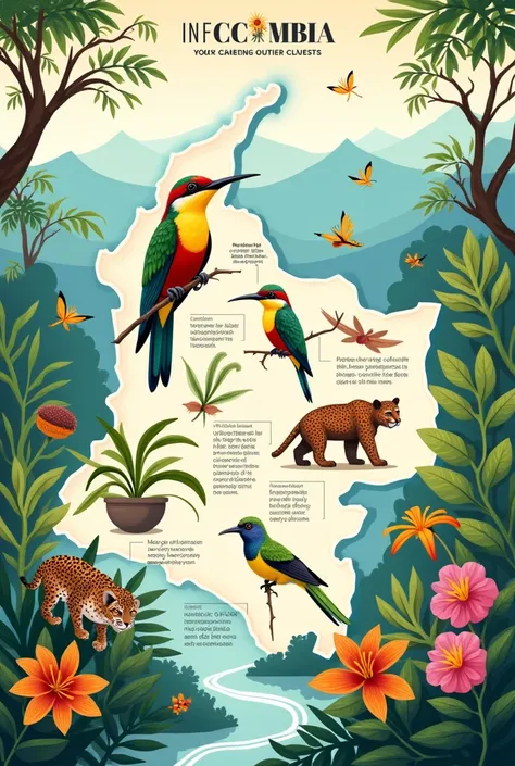 Infographic of Biodiversity in Colombia 