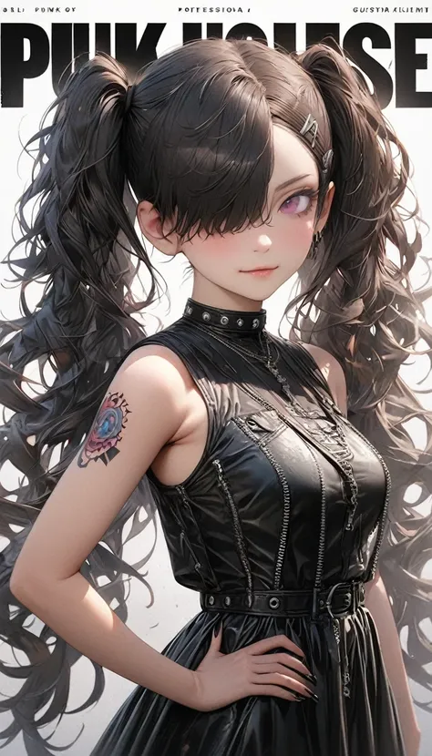 ((masterpiece)), ((Best Quality)), (anime:1.3), (Super Detail:1.2), (High resolution:1.3), (Professional photography:1.4)masterpiece, best quality, punk rock girl, tattoo,colorful punk hair, punk street outfit,livehouse of tokyo,ultra detailed,realistic, s...