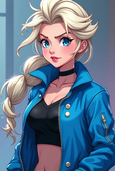 From Disney Princess Elsa Disney Infinity Princess Naughty Bad My Blue Jacket Zip Anime Girl 