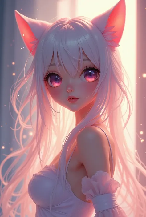 1girl, beautiful kawaii anime catgirl, detailed beautiful eyes, detailed beautiful lips, detailed face, long eyelashes, extremely detailed, 8k, highres, masterpiece, ultra-detailed, realistic, photorealistic, sharp focus, vivid colors, elegant, intricate, ...