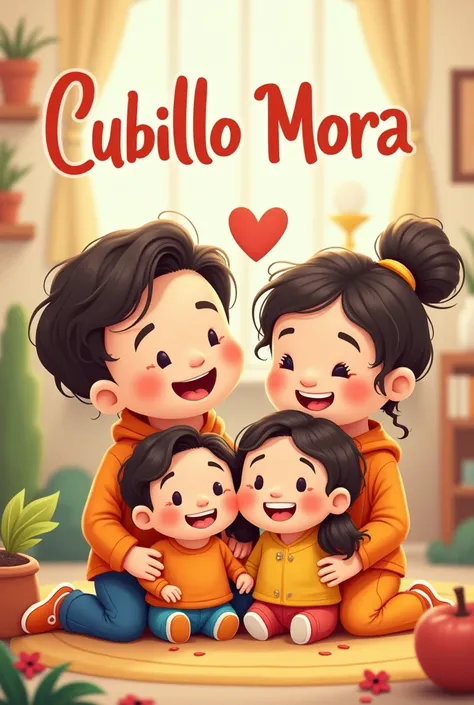 Cute image with the letters Cubillo Mora family
