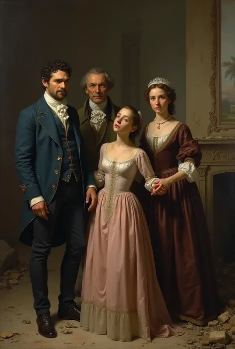 A bourgeois family from France goes bankrupt due to the French Revolution; It consists of two desperate elite parents with their two adult daughters