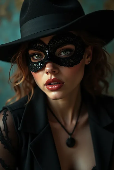 a woman disguised as a prostitute, girl in a revealing outfit, cinematic lighting, dark and gritty, dramatic lighting, intense expressions, hyper-detailed, chiaroscuro, moody, neo-noir, dramatic pose, looking directly at camera, beautiful detailed eyes, be...