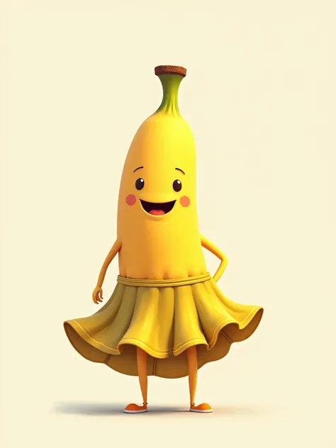 banana wearing a skirt