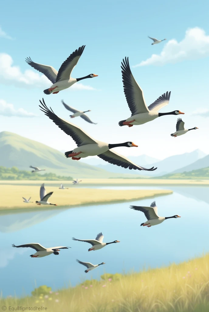 Geese illustration