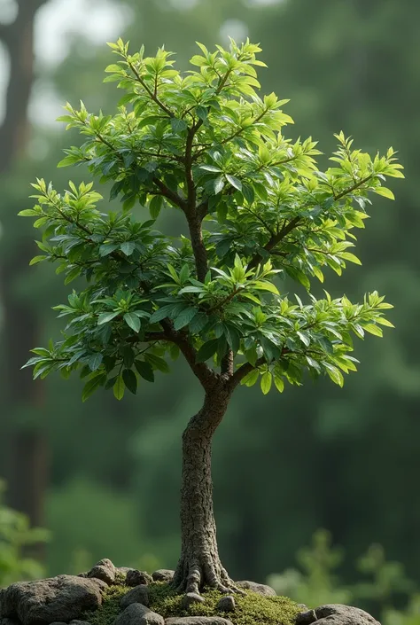  small tree, 3 to 4 meters elevation. Trunk with grayish-brown bark, verrugosa. Opposite leaves, composed, unpaired, 5 to 7 short petiolate leaflets, oval-lanceolate, acuminates, serrated. Umbel inflorescence. Small flowers, white, very aromatic. Small cha...