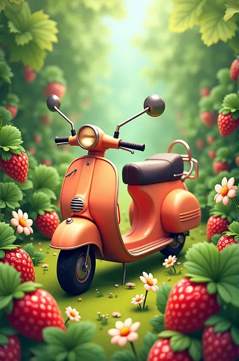 Sheru scooter with strawberry garden