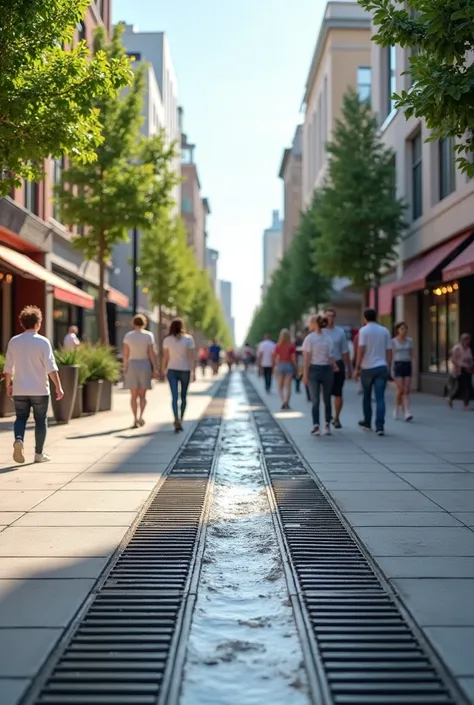 Locating adequate drainage systems prevents water accumulation in pedestrian areas, Improving the safety and comfort of pedestrians.