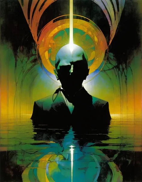 reflexion, art inspired by Bill Sienkiewicz and Dave McKean
