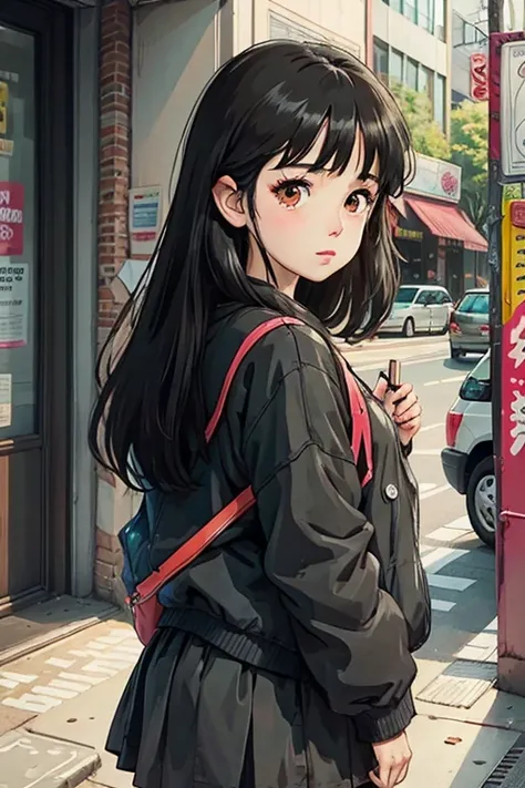 black hair girl brown eyes anime girl