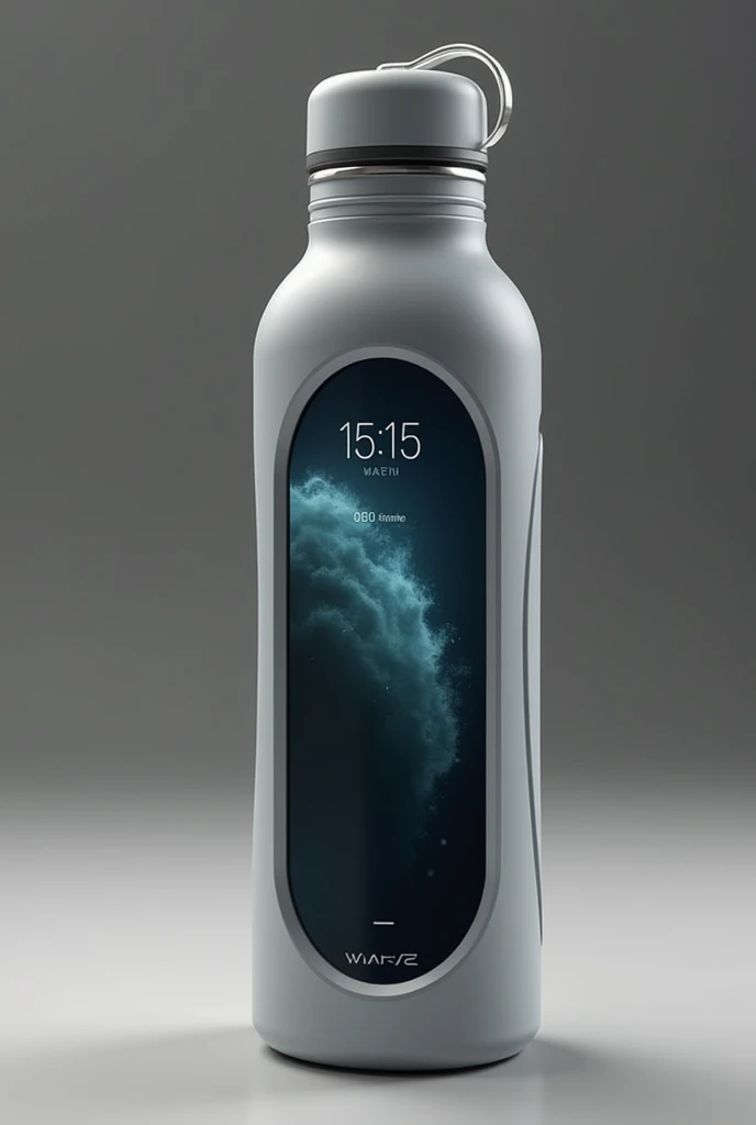 An innovative product with a water bottle and a cell phone in one