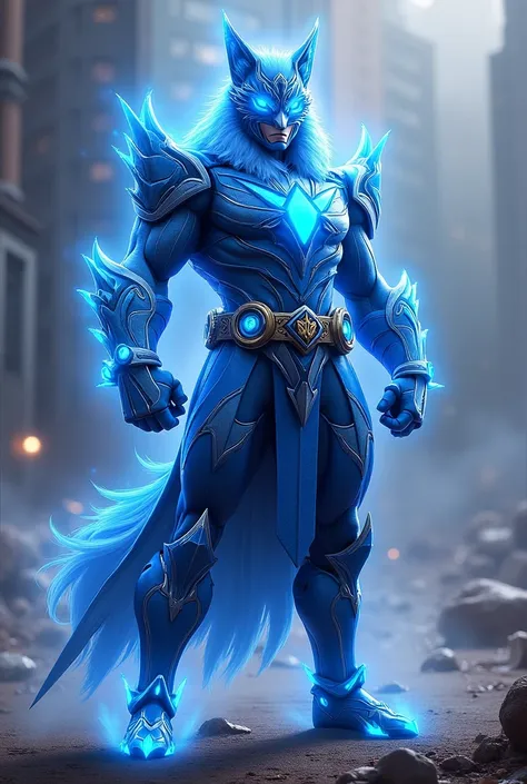 Blue wolf power ranger 