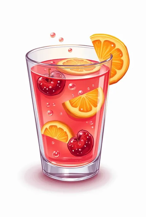 CREATE A LOGO of a jelly in a glass with fruit