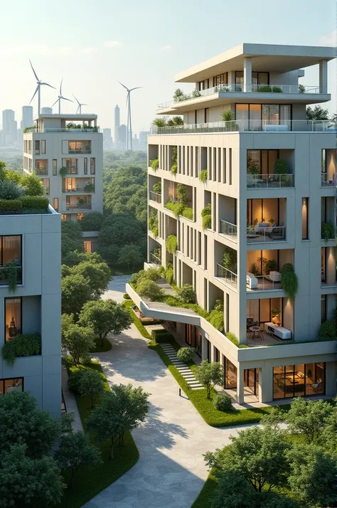 Housing complex with renewable energy in 2030