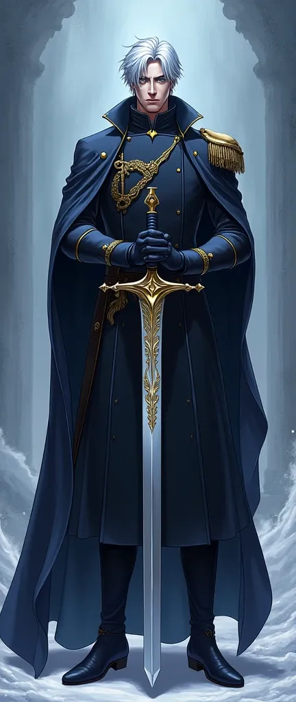 Here’s a single-piece description for AI art:

**Marius "Sword Shadow" Trianon: Zuntas Proud Heir** is a tall, athletic man in his early 40s, distinguished by his commanding presence. His silver-tinged hair contrasts with the first wrinkles at his temples,...