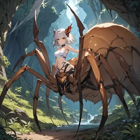 score_9, score_8_up, score_7_up, score_6_up, 1woman, arachnid, spider legs, arachtaur, forest

masterpiece,highly detailed,8k re...