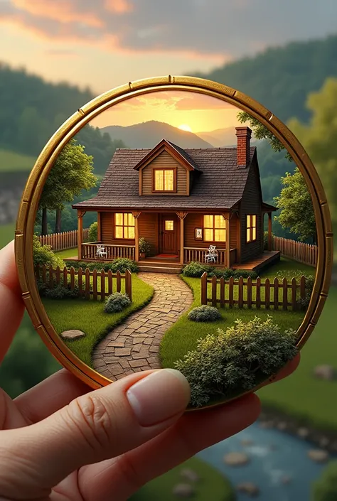 A home pic on a coin
