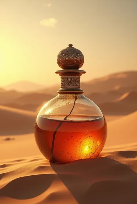 Create a cover page with an Arabian desert effect with a sealed nectar for a book I want to make 