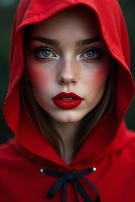 Makeup inspired by Little Red Riding Hood
