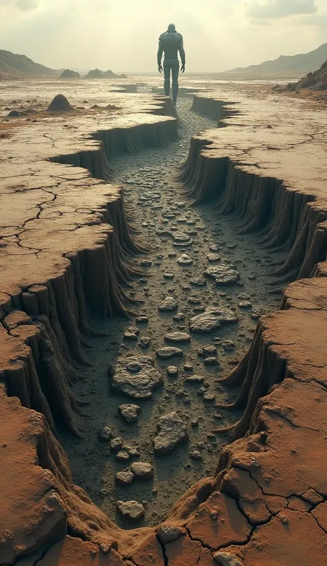 Giant footprints on the ground 8k