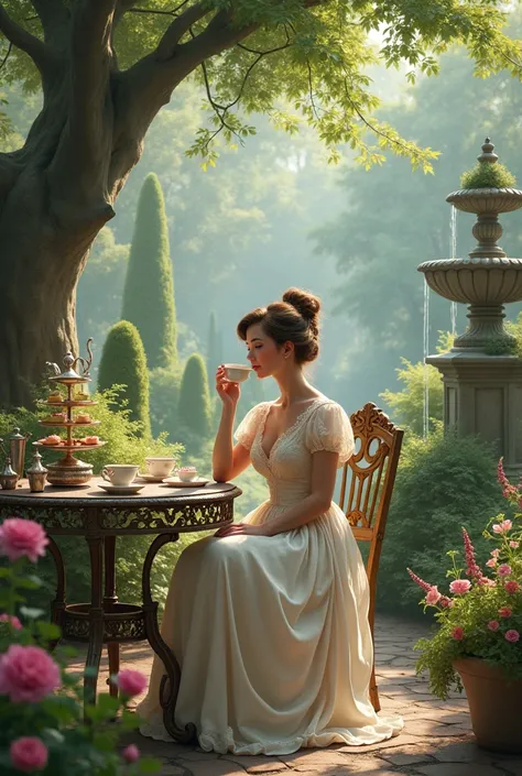 TEA TIME IN THE VICTORIAN FANTASY GARDEN