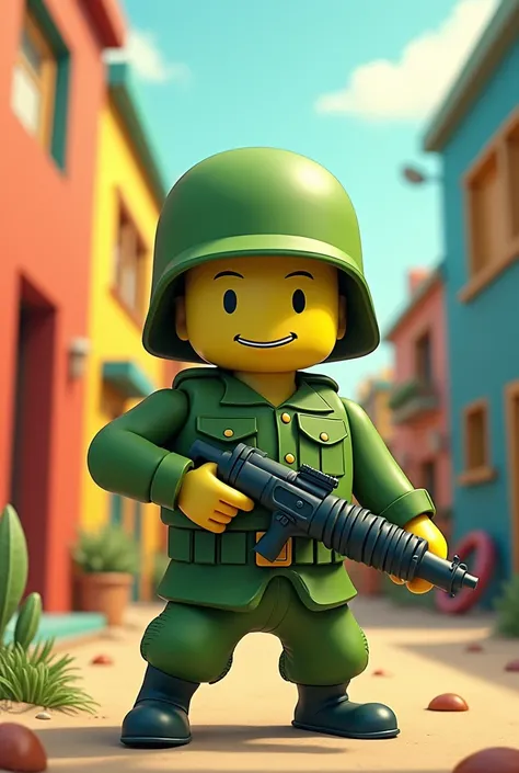 green cartoon toy soldier

