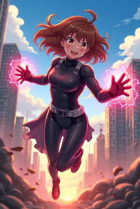  Ochako Uraraka, photo in 8k, in action.