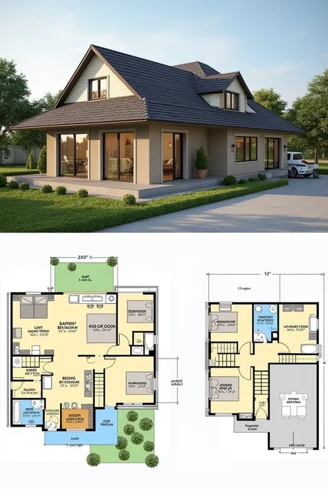 Ok draw a 100m2 house, with one masterroom, one bedroom, a kitchen and livinf rooom, with a front balcony. The house is on a 410m2 yard. You come inside through the balcony door into the house. When coming into the house, you have the living room with a ki...