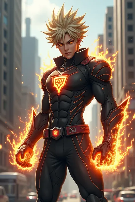 Make a mix of the Hero Ben 10 with Bakugo