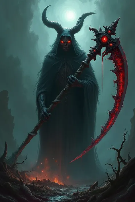 broken demonic scythe RPG 